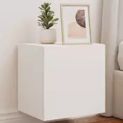 Vidaxl vidaXL Stenska TV omarica z LED osvetlitvijo, bela, 40,5 x 35 x 40 cm