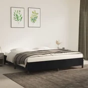 shumee vidaXL Posteljni okvir brez vzmetnice, črn, 200x200 cm, žamet