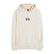 Tommy Jeans Majica NYC kremna / modra / rdeča / črna