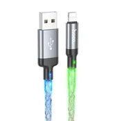 Hoco USB-A-Lightning kabel Hoco 2,4 A, 1 m, U112, siv