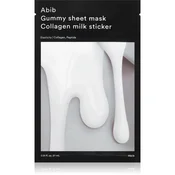 Abib Sheet maska za obraz s kolagenom Gummy Sheet Mask Collagen Milk Sticker - 27 ml / 1 kos
