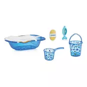 Babyjem set za kupanje 6 delova blue (kadica, podloga,termometar, sundjer, bokal, kofica) ( 92-25405 )
