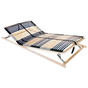 Vidaxl Lamelni podstavek Rjava 140 x 190 cm Trda bukovina