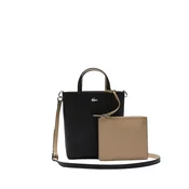 LACOSTE Nakupovalna torba Lacoste Cabas/shopping réversible Noir Krema črna