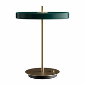 Temno zelena LED zatemnitvena namizna svetilka s kovinskim senčnikom (višina 41,5 cm) Asteria Table – UMAGE