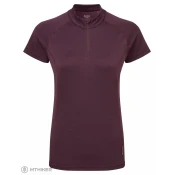 Montane FEM DART ZIP ženska majica s kratkimi rokavi, bordo (UK8/XS)
