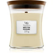 Woodwick dišeča sveča Beli teak, 275 g