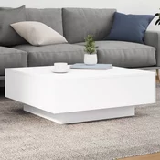 Stolic za kavu bijeli 80 x 80 x 31 cm od konstruiranog drva