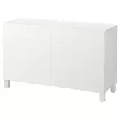 BESTA Kombin. odlaganje s vratima, bela/Lappviken/Stubbarp bela, 120x42x74 cm