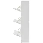 VEVOR omara za čevlje 3 predali s preklopom 60x237x120 cm bela