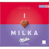 Milka I Love Milka Lešnikova čokoladna škatla, lešnikov nadev 110 g