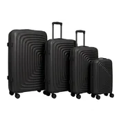 Set kofera 4u1 u crnoj boji - Ripple dezen