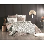 Retro - Brown BrownCreamGreen Poplin Double Quilt Cover Set