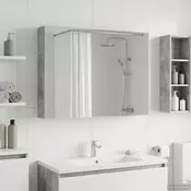 vidaXL Kopalniška ogledalna omara Betonsko siva 100 x 14,5 x 70 cm
