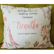 Okrasna blazina - Resnično živi le, kdor se zaveda vsakega trenutka.