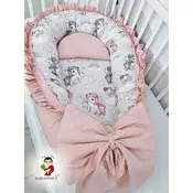 Bubamara037 Gnezdo za bebe sa karnerom Jednorog, Svetloroze