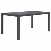 Vrtni stol smedi 150 x 90 x 72 cm plastika s izgledom ratana
