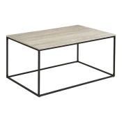 Črna/bež klubska mizica v kamnitem dekorju 60x90 cm Vita – House Nordic