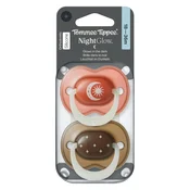 Tommee Tippee tolažilna duda - silikon , nočna, 0-6m, M, 2/1