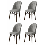 HANAH HOME Set 4 stolice Ritim Grey Brown