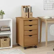 vidaXL Gležnji kabinet Medeno Rjava 34 x 39 x 56 cm Masivna borovina
