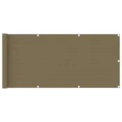 Balkonski zastor smede-sivi 75 x 600 cm HDPE