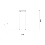 PURE LED viseča luč Lite, srebrna, 160 cm, CCT, možnost zatemnitve - Dnevna soba/jedilnica - Sodobni - srebrna, bela - Aluminij