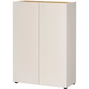 Kremno bela omarica v hrastovem dekorju 74x105x33 cm Alviano – Germania