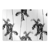 Decormat Podloga za zaščito tal Black and white palm trees 120x90 cm 2 cm