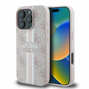 Guess GUHMP16XP4RPSP iPhone 16 Pro Max pink MagSafe 4G Printed Stripes (GUHMP16XP4RPSP)