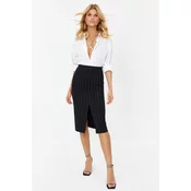 Trendyol Black Fitted Woven Shiny Stone Skirt