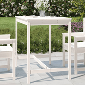 Vrtni stol bijeli 121x82,5x110 cm od masivne borovine