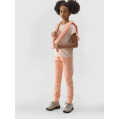 Girls jogger sweatpants 4F - coral