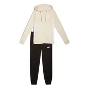 Puma FULL-ZIP HOODED SWEAT SUIT FL, ženski komplet, bež 690738