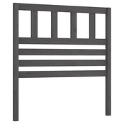 Vidaxl Posteljno vzglavje sivo 96x4x100 cm trdna borovina