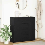 Komoda s ladicama crni hrast 100,5x35x98,5 cm konstruirano drvo