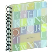 Unipapel Notes spiralni A6 črte trde platnice, 120 listov,Papyrus