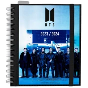 Daily school planner 2023/2024 BTS with stickers, bookmarks and cover (14 x 16 cm)