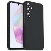 Onasi Silikonski ovitek za Samsung Galaxy S25 FE - mat liquid - črn