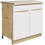 Spodnja dvovratna omarica Glamour Gla 6D 80 - bela