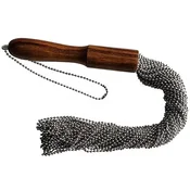 ROUGE Beaded Metal Flogger With Wooden Handle