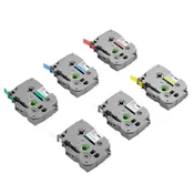 VEVOR Trak za označevalnik 6 paketov 12 mm x 8 m večbarven