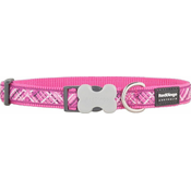 Red Dingo Najlonska ovratnica FLANNO pink, roza M