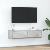 TV ormar Zidne Beton siva 100 x 31 x 25,5 cm Konstruirano drvo