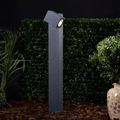 Lucande Lorik LED-svetilka s prilagodljivo glavo, siva - Sodobni - grafitno siva - Kovina