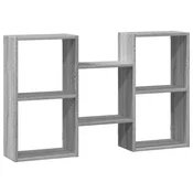 Vidaxl Stenska polica siva sonoma 96x18x60 cm inženirski les