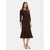 Luisa Spagnoli Cocktail obleka Ghedi 543829 Rjava A-Line Fit
