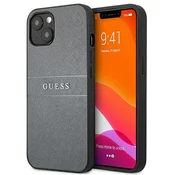 Guess etui Saffiano Stripe za iPhone 13 mini - siv/siv