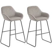 Homestar Set 2 barskih stolov 505x53x96 cm siva