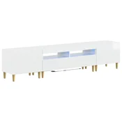 vidaXL 5-delna LED TV omarica Bela visok sijaj Inženirski les